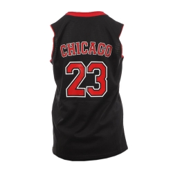 Chicago Bulls Maillot de basket Noir/Rouge Enfant Sport Zone