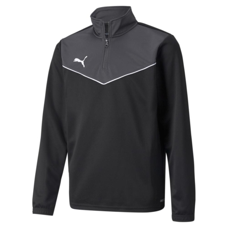 Sweat 1/4 de zip Noir/Gris Garçon Puma Indrise