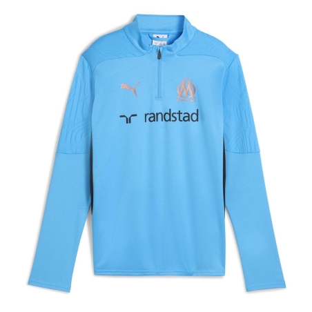 OM Sweat 1/4 Zip Training Bleu Junior Puma 2024/2025