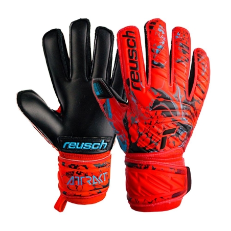 Gants de gardien Rouge/Noire Garçon Reusch Attrakt Silver
