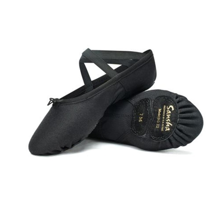 Chaussons de Danse Noir Fille Sansha Elast