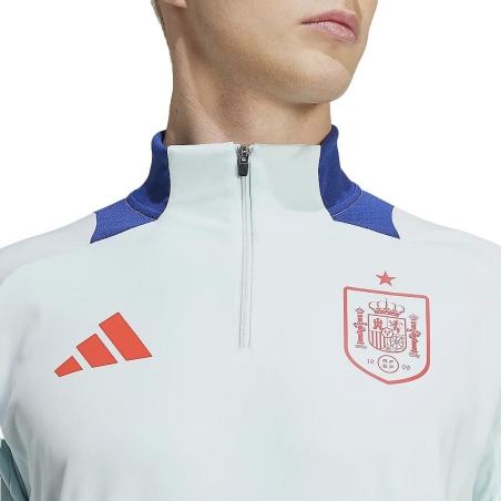 Espagne Sweat 1/2 zip Bleu Pâle Homme Adidas 2024