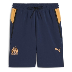 OM Short Marine/Orange Homme Puma 2024/2025
