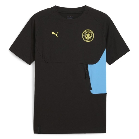 Manchester City T-shirt Noir Homme Puma Pocket