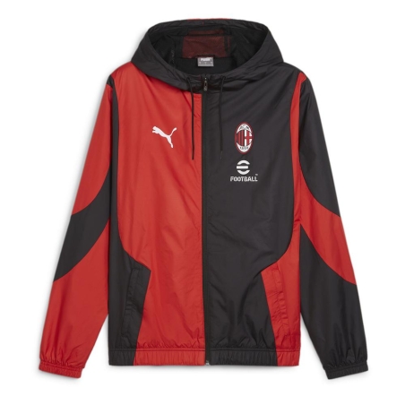 AC MILAN Veste survêtement Prematch Noir/Rouge Homme Puma 23/24