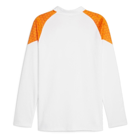Manchester City Sweat 1/4 Blanc/Orange Homme Puma 2023/2024