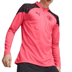 Manchester City Sweat 1/4 Zip Rose Homme Puma 2024