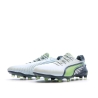 Chaussures de Foot Blanches/Noires/Vertes Homme Puma King Ultimate FG/AG