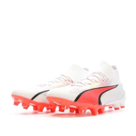 Chaussures de Football Blanche/Rose/Noire Homme Puma Ultra Pro
