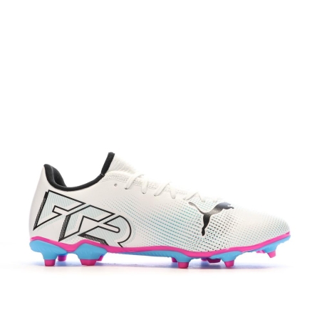 Chaussures de Football Blanc/Bleu Homme Puma Future 7 Play Fg/ag