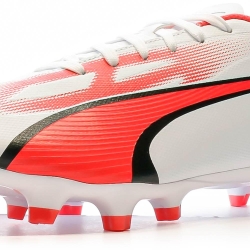 Chaussures de football Blanc/Rouge Homme Puma Ultra Play FG/AG 107423-01