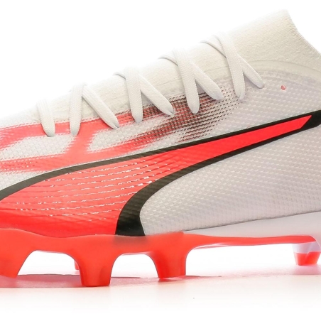 Chaussures de football Blanc/Rouge/Noir Homme Puma Ultra Match 107347-01