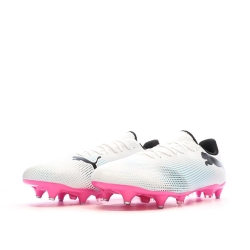 Chaussures de football Blanche/Noire/Rose Homme Puma Future 7 Play