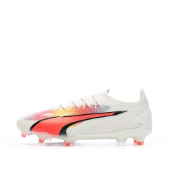 Chaussures de Football Blanches/Oranges Homme Puma Ultra Ultimate Fg/ag