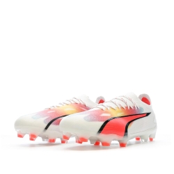 Chaussures de Football Blanches/Oranges Homme Puma Ultra Ultimate Fg/ag