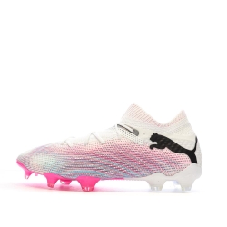 Chaussures de foot Blanches/Roses Homme Puma Future 7 Ultimate