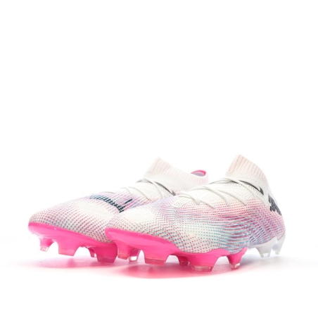 Chaussures de foot Blanches/Roses Homme Puma Future 7 Ultimate