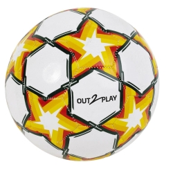 Ballon de Foot Orange/Blanc NO MARK étoiles