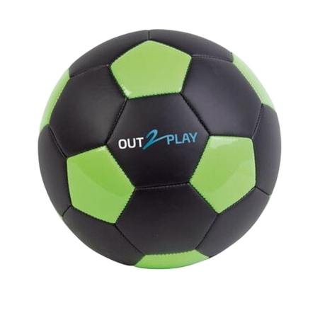 Ballon de Foot Noir/Vert Neon T5