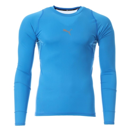 T-shirt Manches Longues Bleu Homme Puma Exo