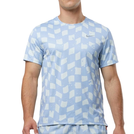 T-shirt Bleu Homme Nike Miler 479