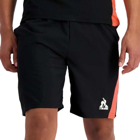 Short de Sport Noir/Orange Homme Le Coq Sportif Training N°2