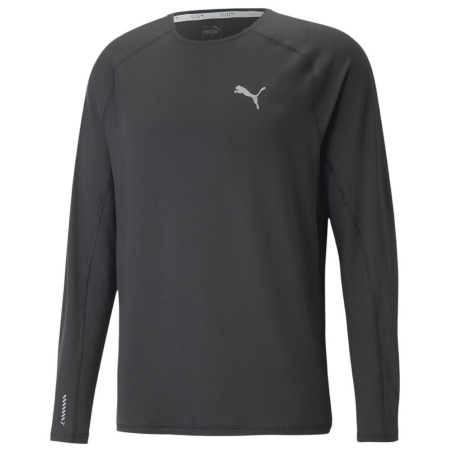 T-Shirt Manches Longues Noir Homme Puma Run Cloudspun