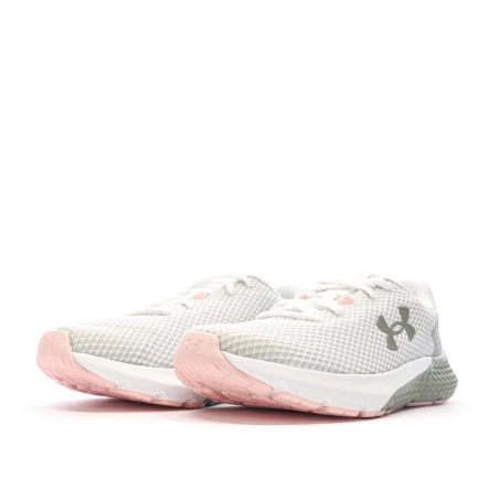 Chaussures de Running Blanc/Gris/Rose Femme Under Armour Charged Rogue 3