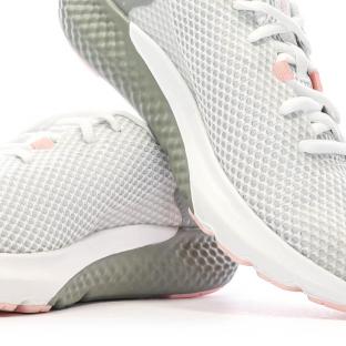 Chaussures de Running Blanc/Gris/Rose Femme Under Armour Charged Rogue 3