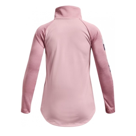 T-shirt à manches longues demi-zip Rose Fille Under Armour Tech Graphic Half