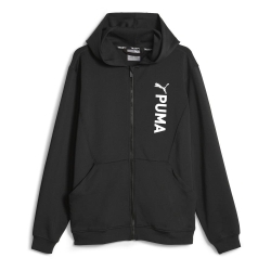 Sweat Zippé Noir Homme Puma Fit Double Knit