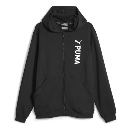 Sweat Zippé Noir Homme Puma Fit Double Knit