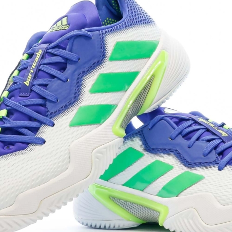 Chaussures de tennis Blanc/Bleu Homme Adidas Barricade