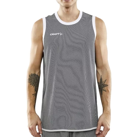 Maillot Basketball Réversible Noir/Blanc Craft Progress