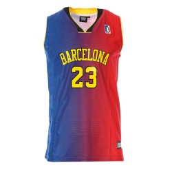 Maillot de basket Rouge/Bleu Homme Sport Zone Barcelona