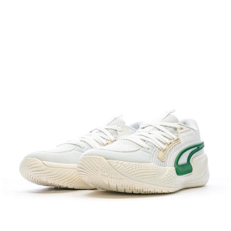 Chaussures de Basket Blanc/Vert Homme Puma Court Rider