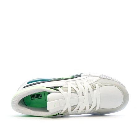Chaussures de Basket Blanche/Bleu Homme Puma 378051-01