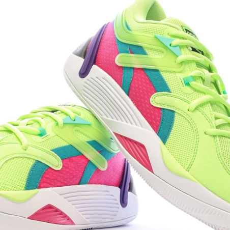 Chaussures de basketball Vert/Rose Homme Puma TRC Blaze Court Daytona