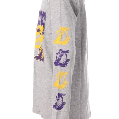 T-shirt Manches Longues Gris Garçon NBA Lak LOS ANGELES LAKERS