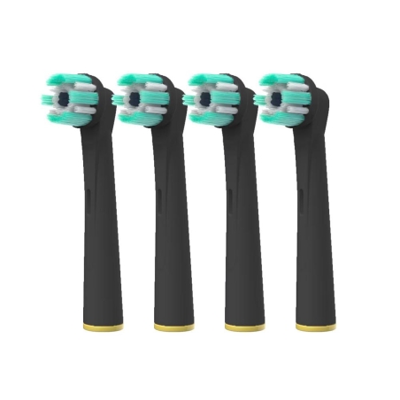 x4 Brossettes de Rechange Rotative Prodental Clean Action Shiny