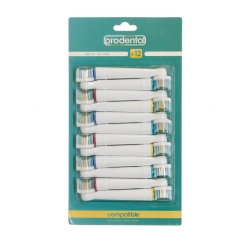 x12 Brossettes de Rechange Rotative Prodental White Action