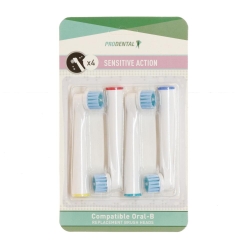 X4 Brossettes Rotative de Rechange Prodental Sensitive Action