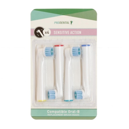 X4 Brossettes Rotative de Rechange Prodental Sensitive Action
