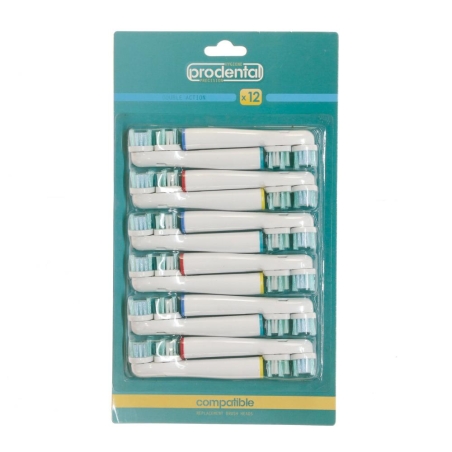 x12 Brossettes de Rechange Prodental Double Action