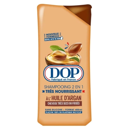 Shampoing L'huile d'argan 2 en 1 Dop Cheveux très sec ou frisés 400ml