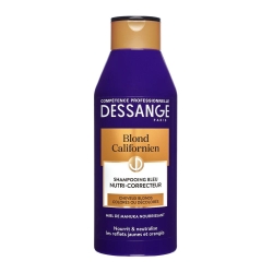 Shampoing Bleu Nutri-correcteur DESSANGE Cheveux blonds colorés ou décolorés Miel de Manuka