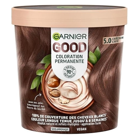 Coloration Permanente Longue Tenue Coffe Brown Good Garnier 5.0