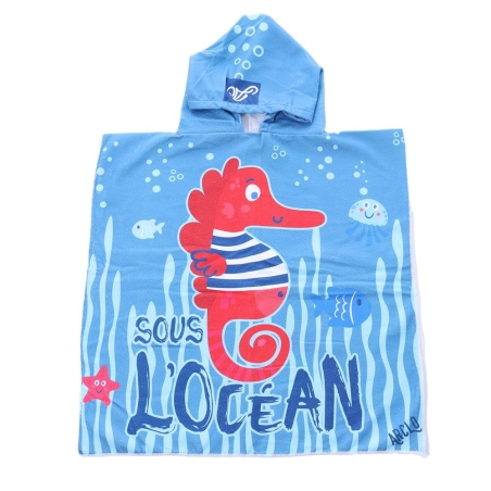 Poncho Bleu Garçon/Fille Arclo Hyppocampe