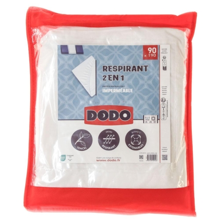 Protège Matelas Imperméable Blanc Dodo 90x190cm