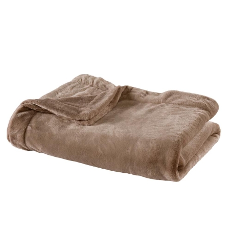 Plaid Beige Dodo Toucher Ultra Doux 130x170
